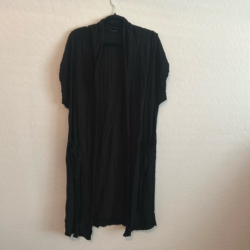 Black Knit Adjustable Duster.